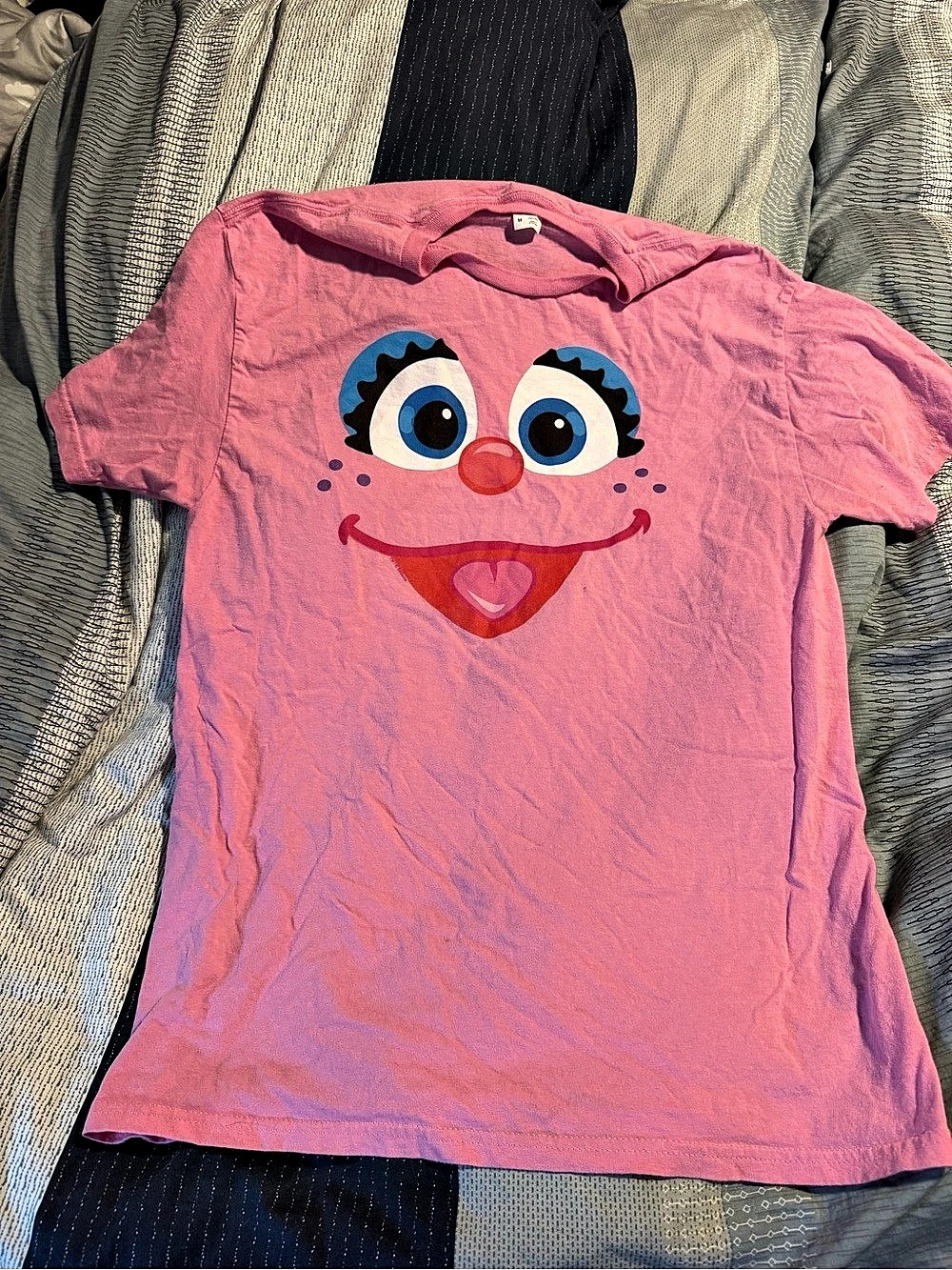 Sesame Street Abby Cadabby Face T-Shirt Pink Adult Medium